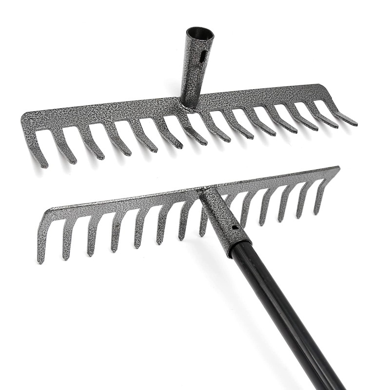 14-Tine Rakes for Lawns Heavy Duty Metal Replacement Rake Head