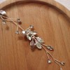 Bufenia Leaf Wedding Bridal Hair Vine Rhinestone Headpiece Silver Bridal