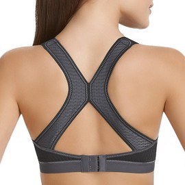 Anita Women's 5537 Non-Wired Sports Bra, Black/Anthracite, 36F