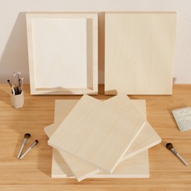 Wooden Canvas Panels Wooden Panels Art Wood Boards for DIY Painting Crafts Christmas Supplies (8 * 8-4)