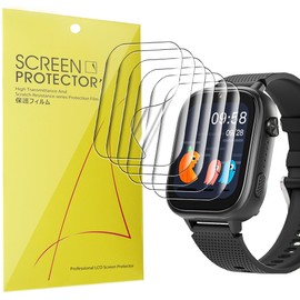 Lamshaw Compatible for OKYUK Kids Watch Screen Protector, Full Coverage TPU Clear Film Compatible for OKYUK T18, T45 4G Kids Watch (6 Pack)