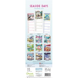 Carousel Worldwide, Seaside Days 2026 Slim Wall Calendar
