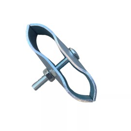 Sandbaggy 1-3/8" Galvanized Chain Link Fence Connector Brackets (w/ Nut & Bolt) - 50