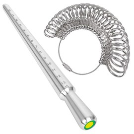 PHYHOO Ring Sizer Measuring Tool Metal Ring Mandrel Ring Measurer and Ring Sizer Women Men Ring Sizing Kit Finger Ring Size Measure Jewelry Measurement