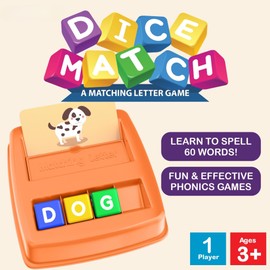 Matching Letter Game for Kids - Sight Read, Word Matching, Alphabet Letters - Fun and Educational Learning Toys for Toddler, Preschool, Kindergarten - Reading and Spelling Games for Kids Ages 4-8