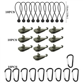 Milageto 10Pcs Tarp Clips Canopy Clips Windproof Heavy Duty Tent Fasteners Clips Holder Tarp Clamps for Pool Cover Camping Boat Cover, B
