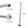 HIGHCRAFT 12 Inch Flexible Toilet Water Supply Line Braided Stainless