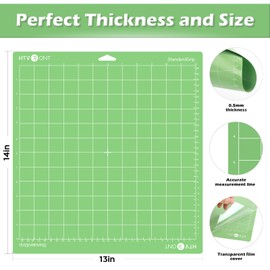 HTVRONT Standard Grip Cutting Mats- 2 Pack 12x12 Compatible with Cricut Maker 3/Maker 4/Maker/Explore 3/4/Air 2/One, Standard Adhesive Sticky Green Cutting Mat Replacement Accessories