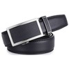 GALLERY SEVEN Mens Leather Ratchet Belt - Beveled Motif -
