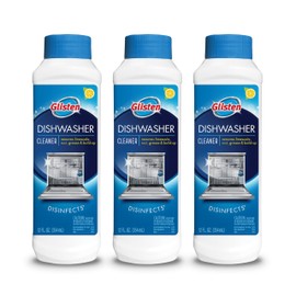 Glisten Glisten Dishwasher Cleaner, Removes Limescale, Rust, Buildup, and Grease, Lemon Scent, 12 Ounce Bottle, 3-Pack