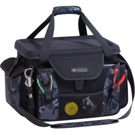 X-Strike Fishing Tackle Bag, Fishing Box Bag with 7 3700 Tackle Boxes Extra Large Fishing Gear Storage Bag Water-Resistant Tackle Bags Padded Shoulder Strap for Saltwater Icefishing Freshwater Camping