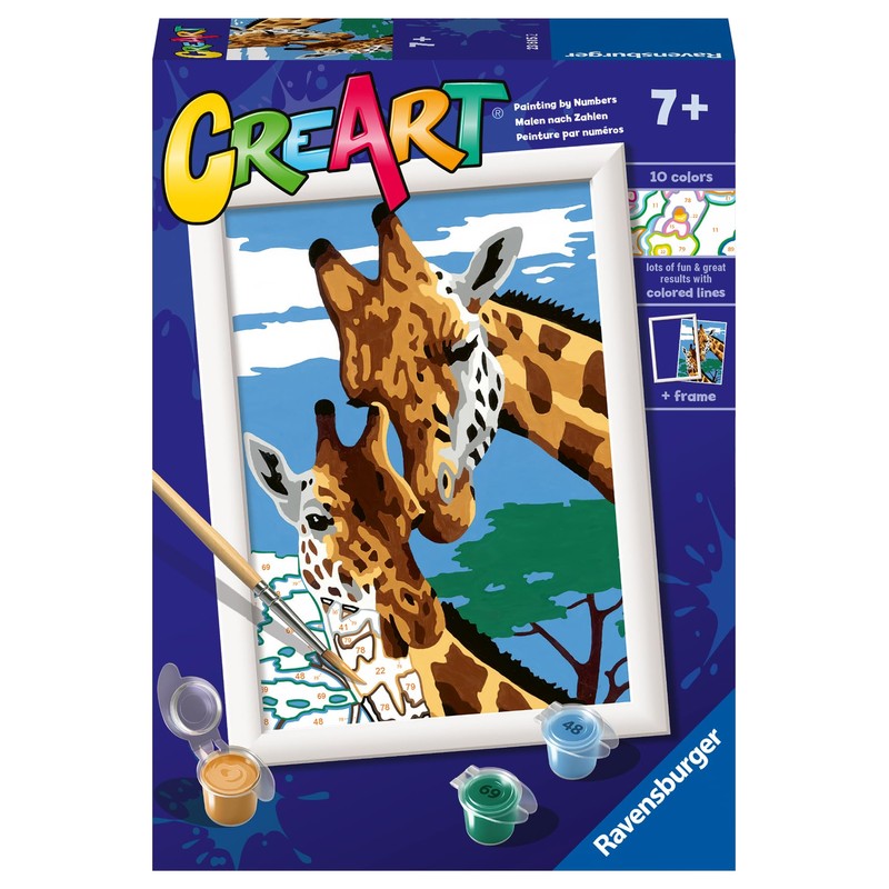 Ravensburger - CreArt E Series: Giraffe, Paint by Numbers, Includes