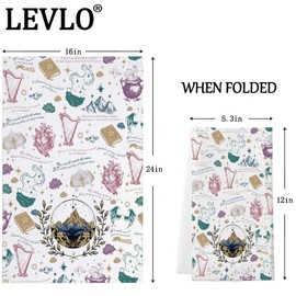 LEVLO Bookish Kitchen Towel Book Lovers Gifts Bookworm Tea Towel Bookish Housewarming Gift (JM Book KT)