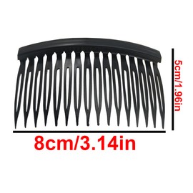 6 Pieces Hair Comb Slide Turtle Smooth Hair Comb Clear Straight Side Hair Comb 8.5 cm Hair Side Comb Set