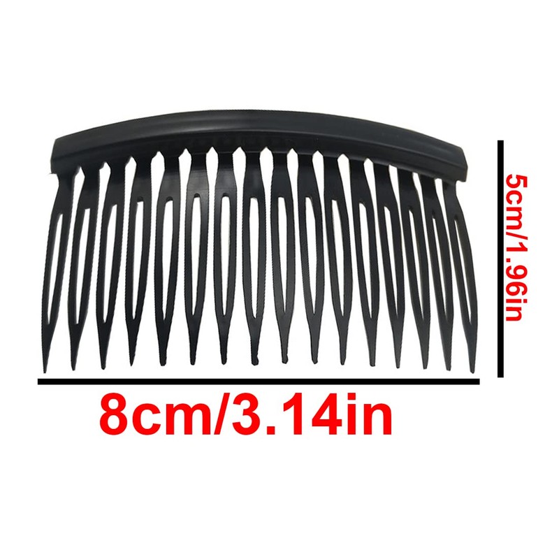 6 Pieces Hair Comb Slide Turtle Smooth Hair Comb Clear