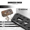 NICECNC Black Passenger Foot Peg Relocation Brackets Aluminum Compatible with