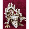 Legendary Arthurian Merlin Dragon Skulls Bones Skeletons Throne Chair Figurine