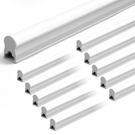 Airseafar 12 Pack T5 LED Shop Light, 4FT, 2200lm, 6500K Led Tube Lights Indoor, Ceiling and Under Cabinet Lighting, Plug in Bar Light for Room Garage Workshop, Corded Electric with ON/Off Switch