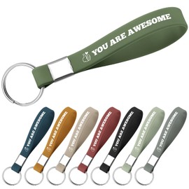 8 Pcs Inspirational Keychains Bulk Silicone Motivational Key Chains Employee Appreciation Gifts Bulk Thank You Keychains for Teamwork Teacher Coworker Staff Women Men Silicone Keychain Office Gift