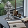 Jesus Statue Ornament Alloy Jesus Christ Cross Statue Figurine Christian