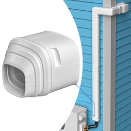 TAKTOPEAK 3" Width Duct End, Mini Split Line Cover Accessories for Mini Split Air Conditioners, Central AC and Heat Pumps