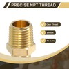 sourcing map 10Pcs Brass Pipe Fitting, 1/4" OD x 1/4"