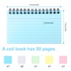 Vicloon Lined Index Cards, 300 Pieces Index Cards, Spiral Notepad,