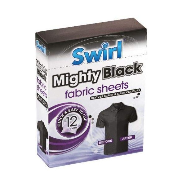 Mighty Black fabric Sheets x 12