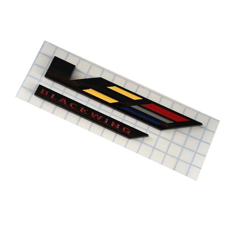 3Pcs V-Blackwing Emblems V-Series Black Out Blackwing Badge V Logo