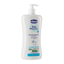 Chicco Baby Moments Tearless Bath Shampoo for Sensitive Skin and Thin Hair of Newborns, Irritates the Eyes, 0+ Months - 750 ml