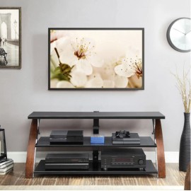 Unbranded TV Stand Payton 3-in-1 Flat Panel for TVs up to 65", Multiple Finishes Available - Brown Cherry