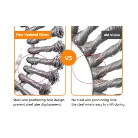 YCFERESY Upgraded Rotary Weed Steel Wire Brush, Brush Cutter Trimmer Head Set 6'' 8'' 2pcs Rotary Steel Blade for Replacement Lawn Mower Tray, Weed Eater,Gardening Lawnmower, Moss Grass Rust Removal