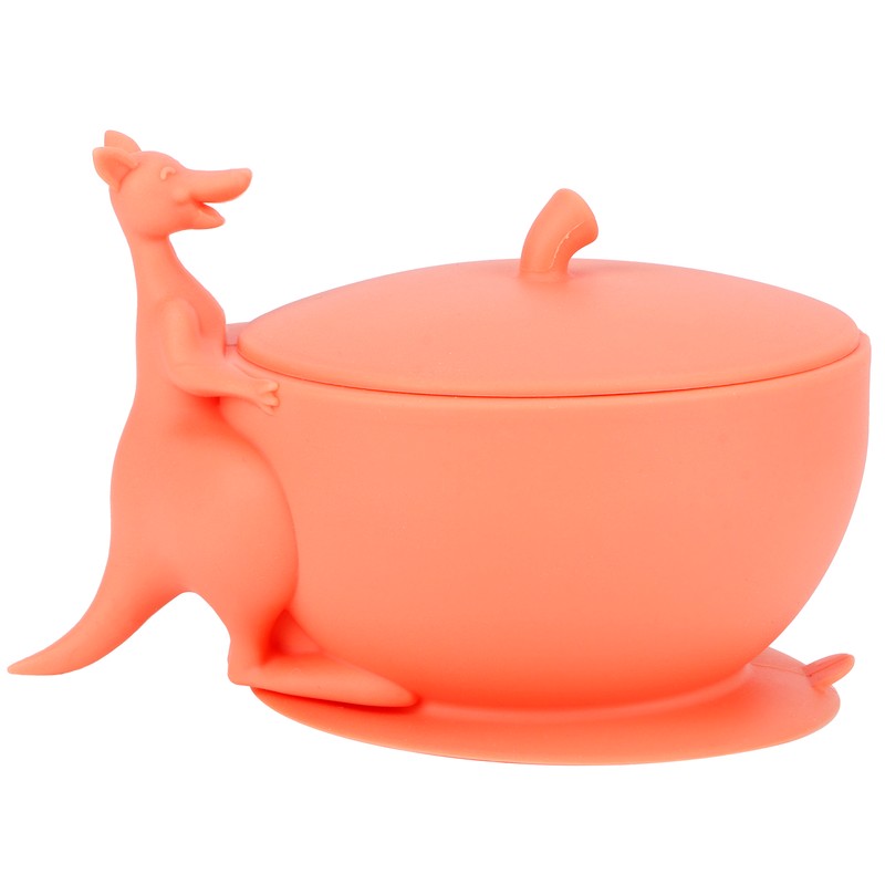 Cute Silicone Baby Feeding Bowl Spoon Set with Suction Base