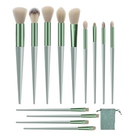 Makeup Brushes Set, 13 Pcs Make up Kits for Foundation Eyebrow Concealer Eye Shadows Professional Make up Brushes set (Green)