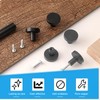 HTRTRR Black Drawer Handles, Single Hole Cabinet Knobs, 6PCS, Matte