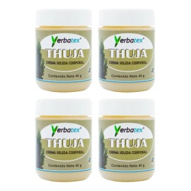 Pack 4 Pomadas De Thuja Frasco De 40g Hierbas