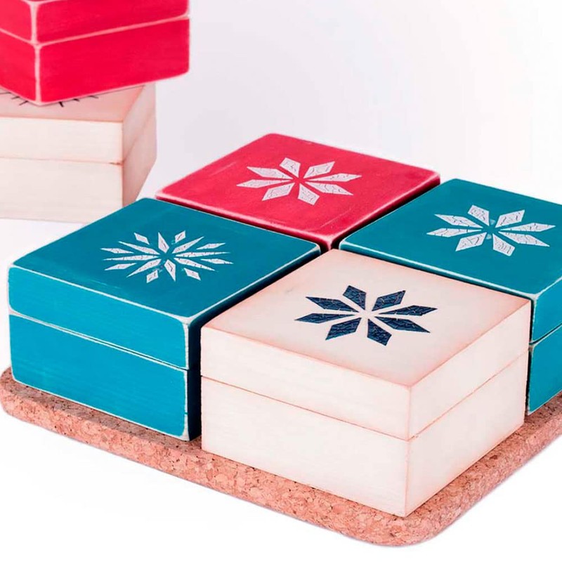 INNSPIRO Solid Pine Square Box 8.5 x 8.5 x 5