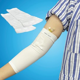 PICC Line Sleeve Cover - Arm Cast Protector Nursing Supplies for Elbow Circumference 9"-14", White, 2 PCS