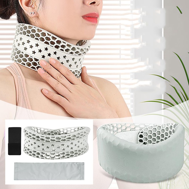 LANYANZI Cervical Collar Brace, Silicone Cervical Collar, Breathable Adjustable Neck
