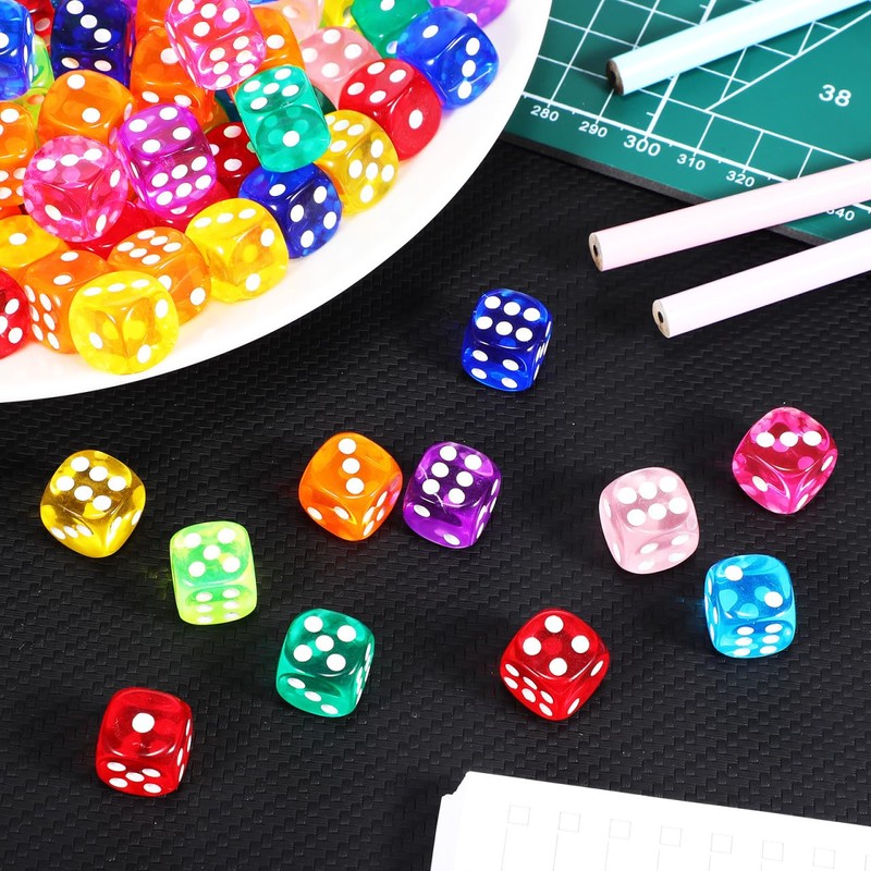 EXCEART 100pcs Bar Dice Drinking Game Dice Small Dice Mtg