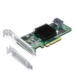 12G Internal PCI-E SAS/SATA HBA Controller Card, Broadcom's SAS 3008, Compatible with SAS 9300-8I