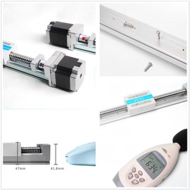 FUYU FSK40J Linear Guide Linear Module Ball Screw Motorized for CNC Linear Stage with Nema 23 Stepper Motor 450mm Stroke Work Size