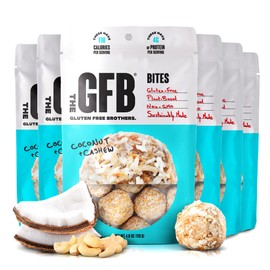 The GFB Coconut Cashew Protein Bites - Gluten Free, Plant Based, Non GMO, Sustainably Made – Ridiculously Tasty, Healthy, Vegan, Protein Energy Balls, 4 oz (6 Count)