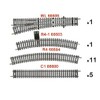 HANFLY HO Scale Track Set Nickel‑Silver Rails, Wooden‑Style Sleepers, Compatible