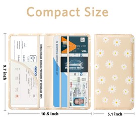 CoBak Car Registration and Insurance Holder - Vehicle Glove Box Car Organizer,Auto Truck Comparment Accessories Case with Magnetic Closure for Essential Document,Driver License,Cards