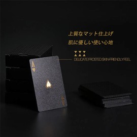 54 Playing Cards Plastic Waterproof Gold Foil PVC Resistant Card Game Gatherings Storage Case Included