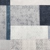 No. 918 Blockade Geometric Blocks Semi-Sheer Grommet Curtain Panel, 40"