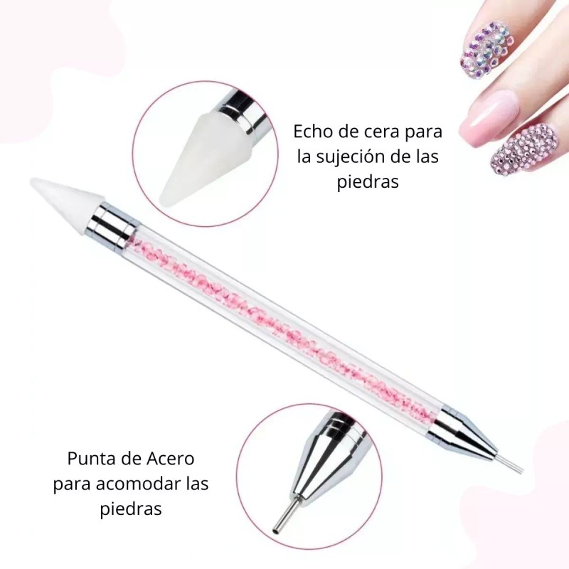 Universo en Linea Kit Decoración De Uñas Piedras Pinzas Y