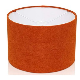 kushade 12" (30cm) Fine Chenille Rust/Burnt Orange Lampshade/Table Lamp/Ceiling Light