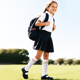 TUZELIYA Schulkind 2025, Pack of 2 School Child Socks Cotton 25-34, Boy Girl Gift First Day at School, School Cone Filling for Sons and Daughters, Blue, Pink, pink, One size fits all